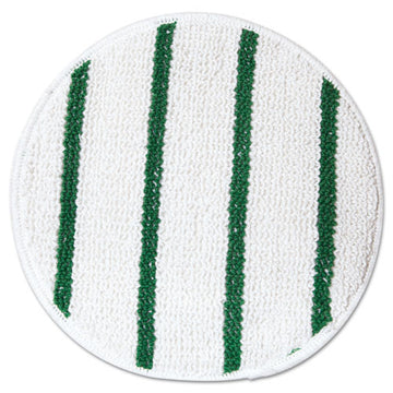 Rubbermaid® Commercial Low Profile Scrub-strip Carpet Bonnet, 17" Diameter, White-green freeshipping - TVN Wholesale